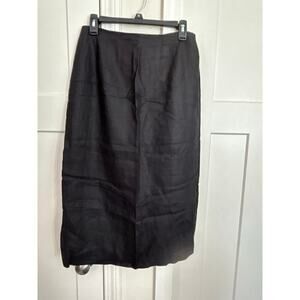 CAROL HORN WORKSHOP 100% LINEN LINED SKIRT WOMENS SIZE 12